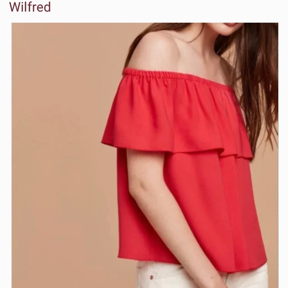 𝅺ARITZIA Wilfred Promener Off Shoulder Blouse, Size XS